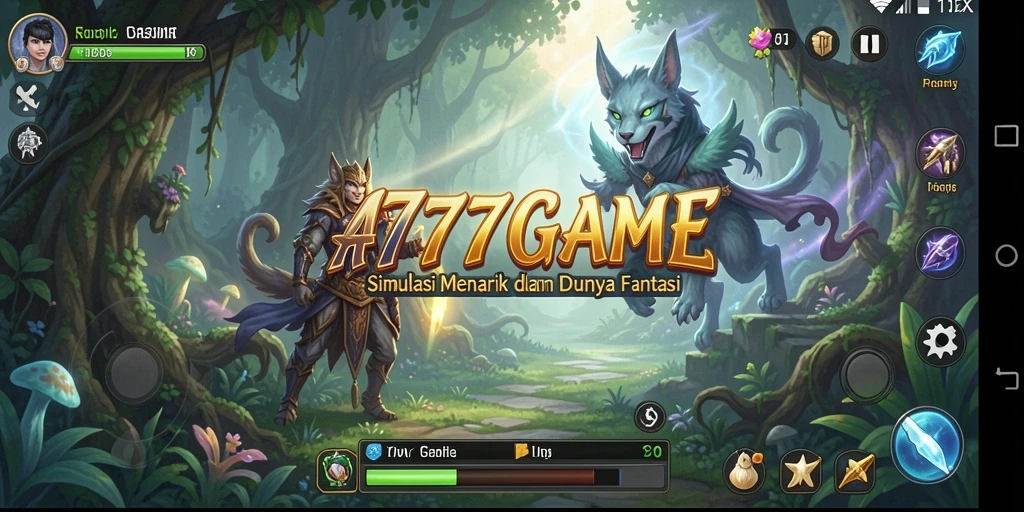 Screeshot A777GAME menampilkan gameplay simulasi yang mendebarkan.