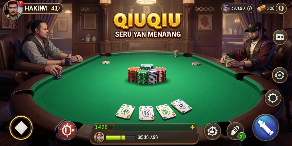 Screenshot gameplay seru dari HAKIM4D yang menampilkan QiuQiu.