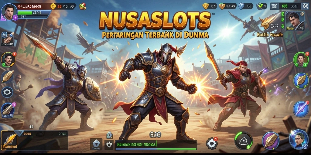 Gameplay seru dan mendebarkan dari NUSASLOTS di dunia Battle Royale.