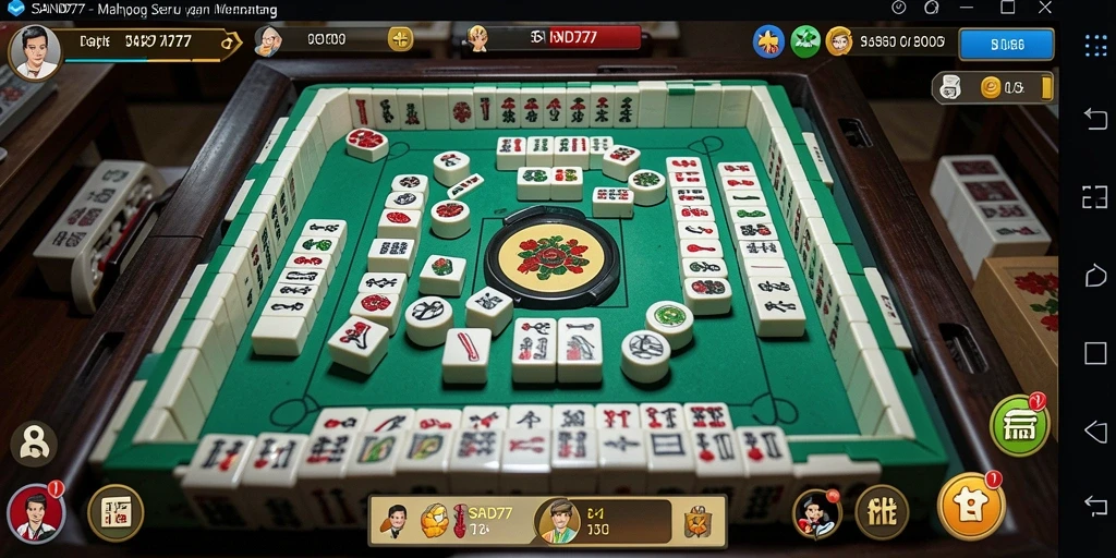 Tampilan gameplay SAND77 yang menampilkan keseruan bermain Mahjong.