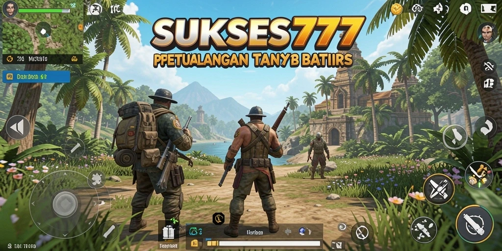 Screenshot utama SUKSES777 menampilkan gameplay yang mendebarkan di dunia terbuka.