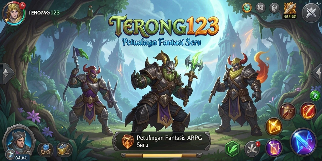 Tampilan gameplay menarik di dunia fantasi yang mendebarkan.