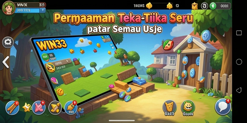 Tampilan gameplay WIN33 yang penuh warna dan menantang.